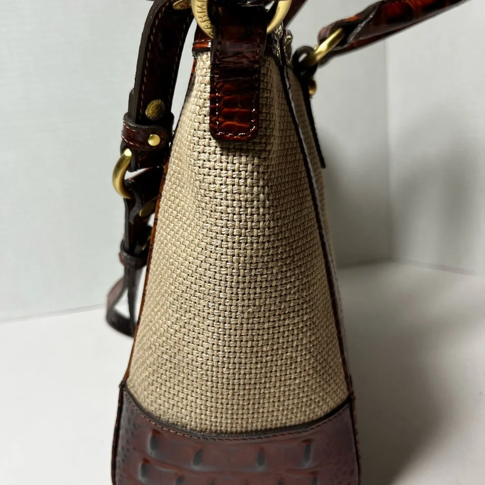 Brahmin Leather/Mesh satchel/shoulder Bag